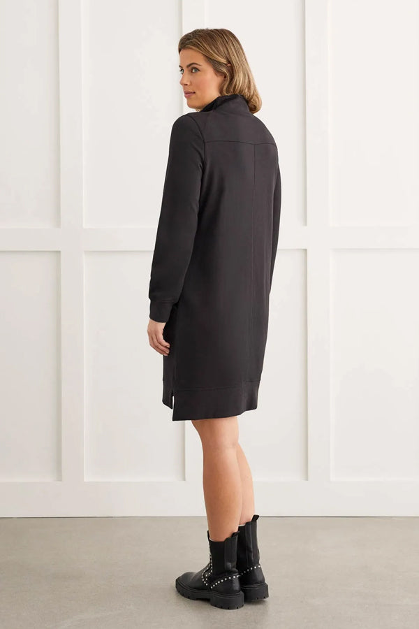 Tribal French Terry Mock Neck Dress