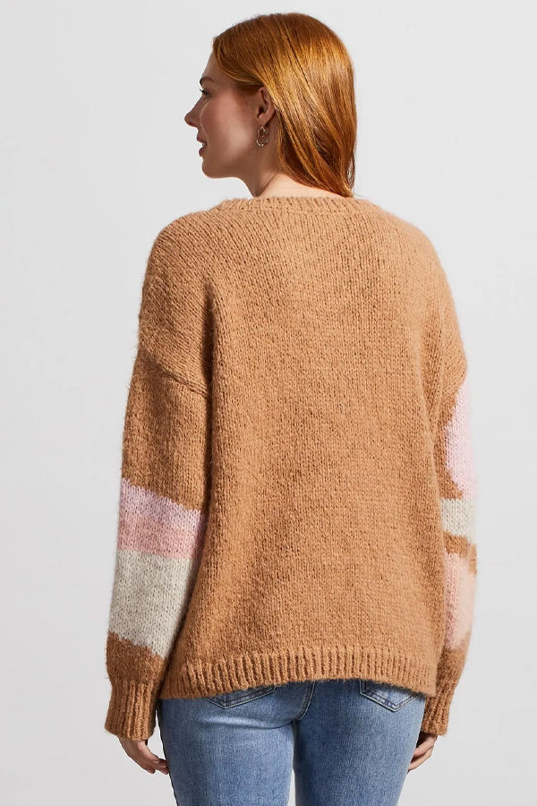 Tribal Fuzzy Intrasia Crew Neck Sweater