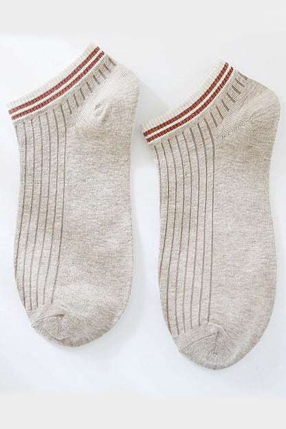 BK Lined Print Ankle Socks