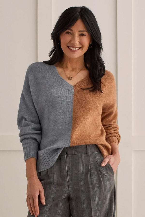 Tribal Two-Tone V-Neck Sweater – BK's Brand Name Clothing