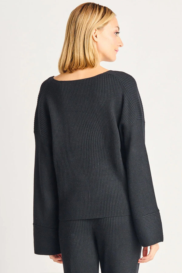 Dex Wide Sleeve Ribbed Sweater