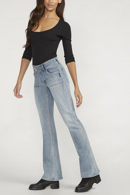 Silver Be Low Low Rise Flare Jeans