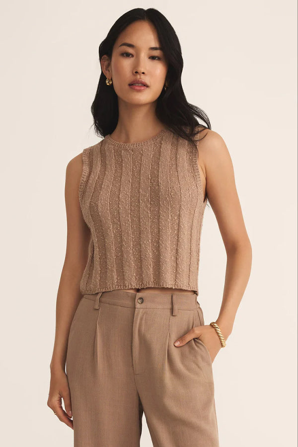 Z Supply Calan Rib Sweater Cropped Tank