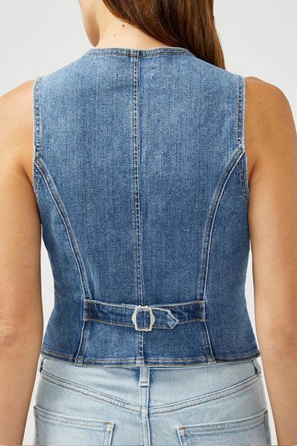 Silver Classic Denim Vest