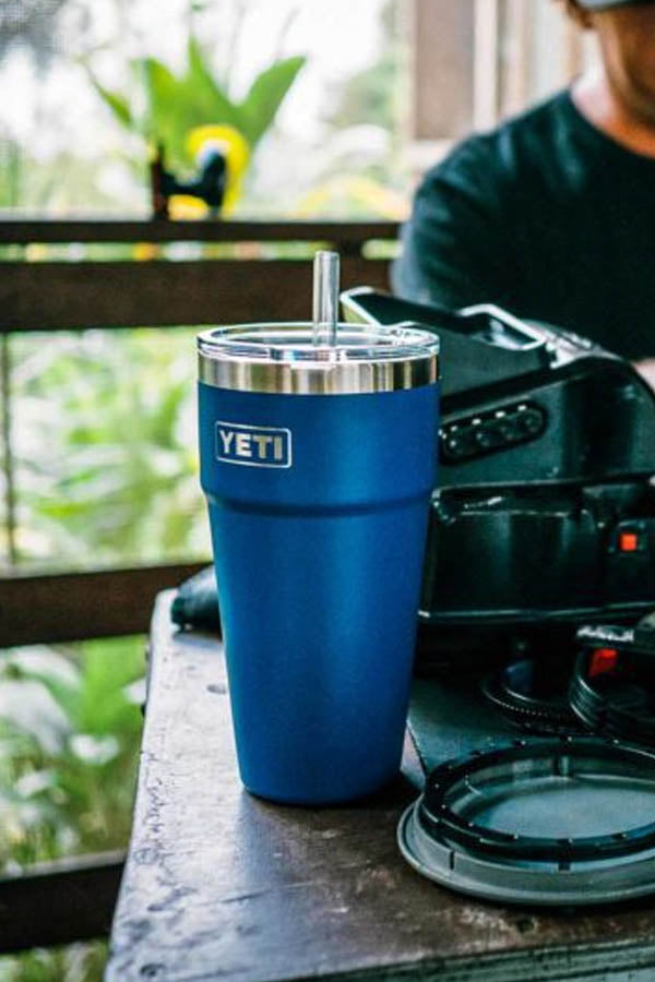 Yeti Rambler 26oz Stackable Cup with Straw Lid - Nordic Blue