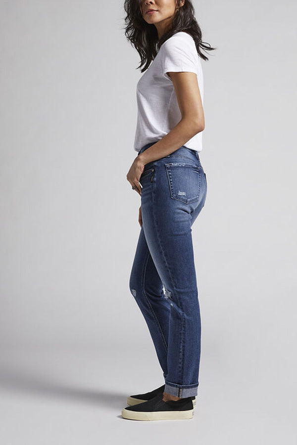 Silver Beau High Rise Slim Leg Jeans