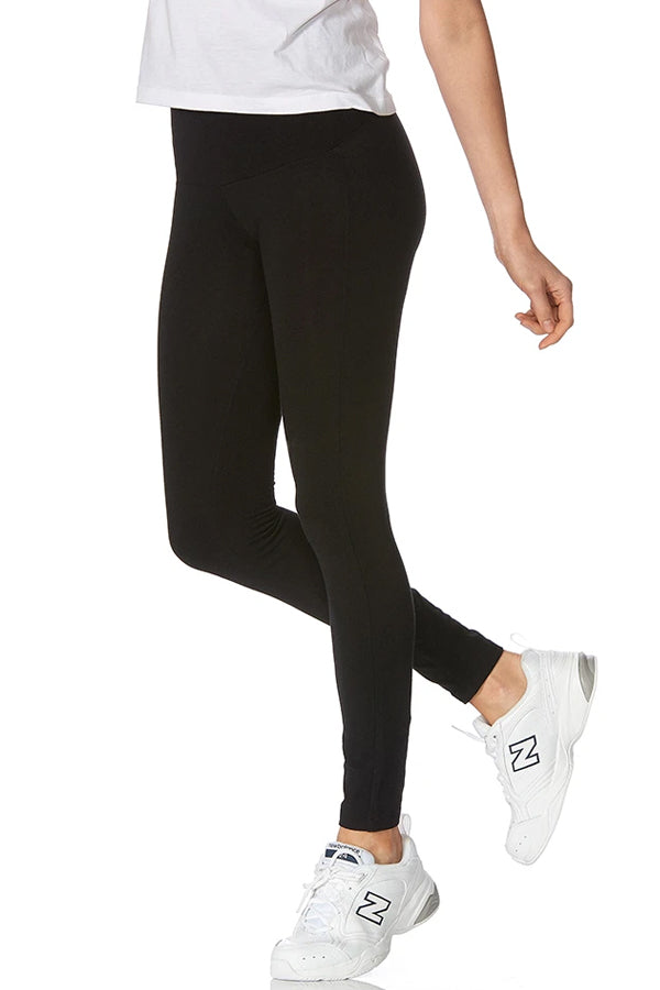 Black Cotton Spandex Capri Legging - Intouch Clothing