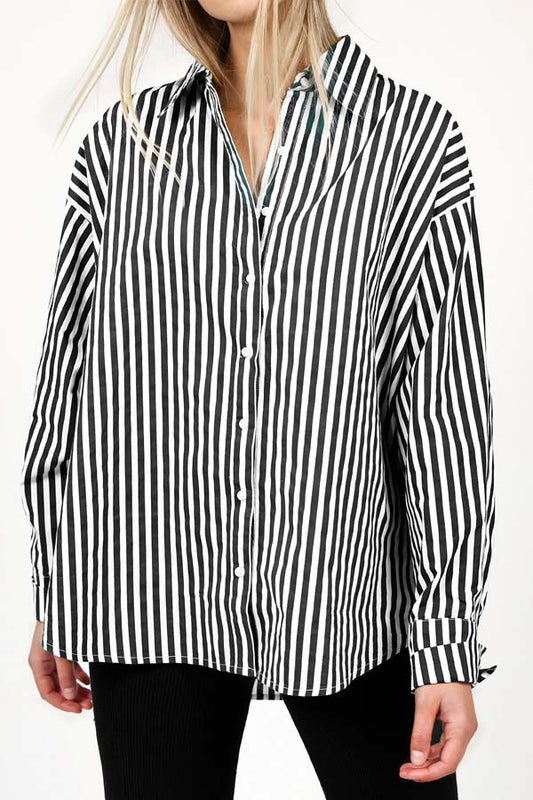 Brunette the Label Striped Button Up