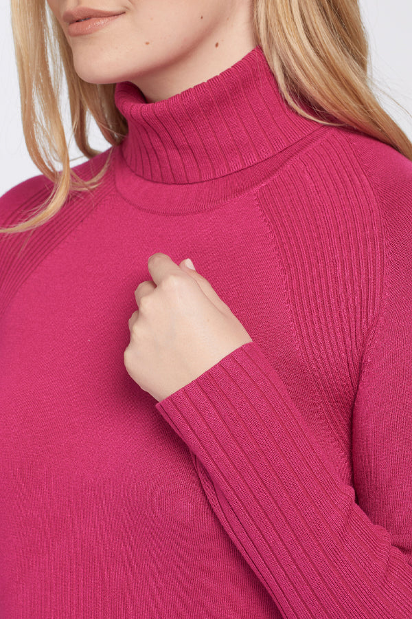 Tribal Soft Rib Turtleneck Top