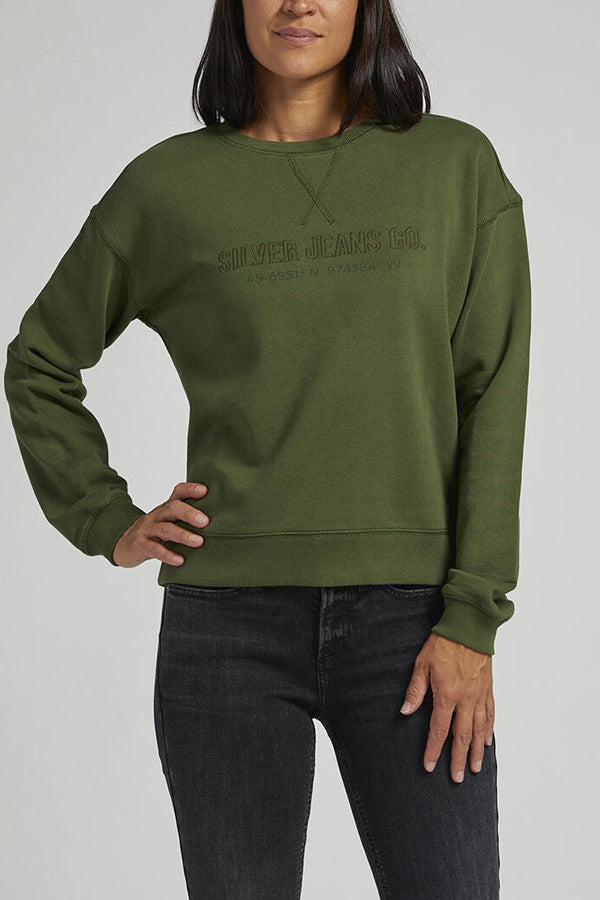 Silver WE FIT Crewneck Sweatshirt