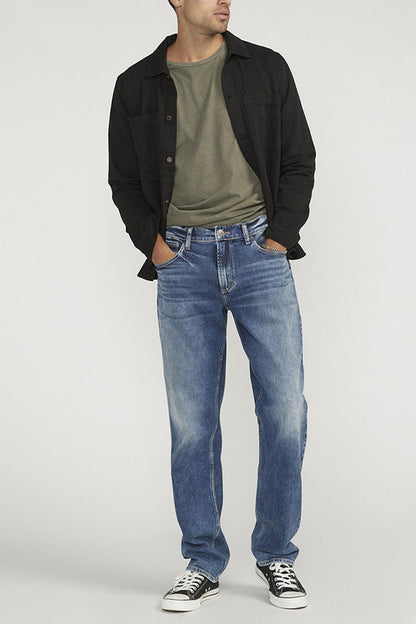 Silver 

Eddie Athletic Fit Tapered Leg Jeans