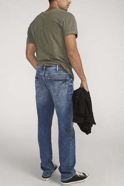 Silver 

Eddie Athletic Fit Tapered Leg Jeans