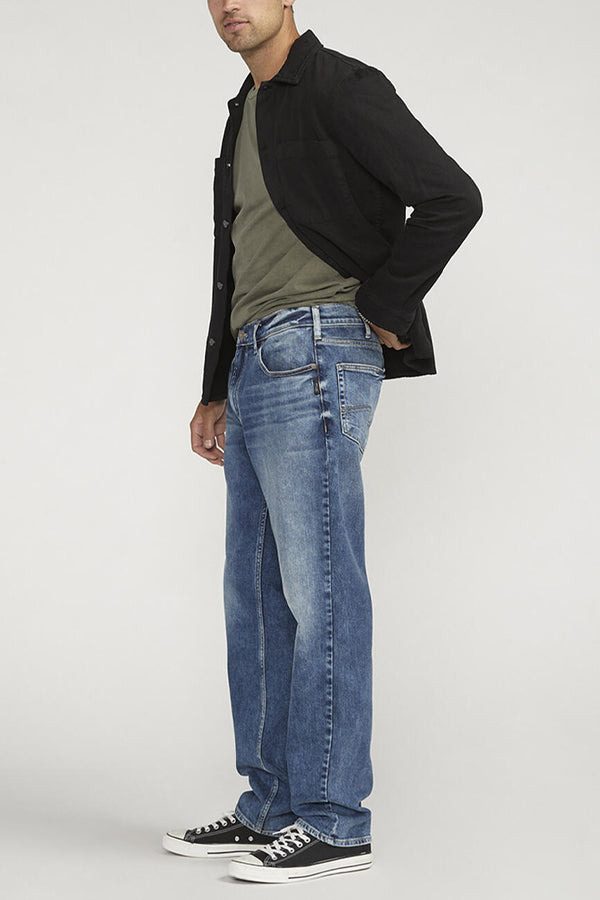 Silver 

Eddie Athletic Fit Tapered Leg Jeans