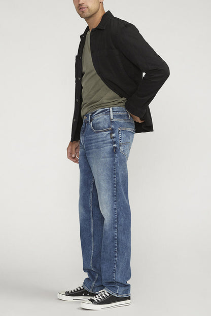 Silver 

Eddie Athletic Fit Tapered Leg Jeans