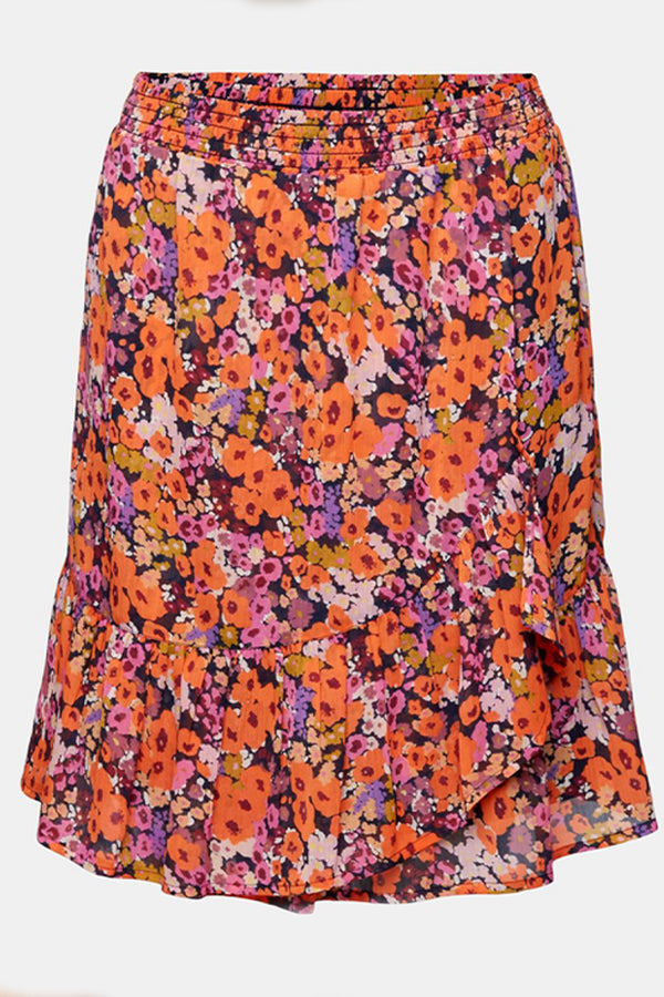 Esprit Floral Skirt with Flounce Hem