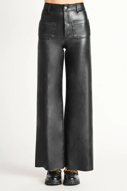 Dex Wide Leg Leather Pants