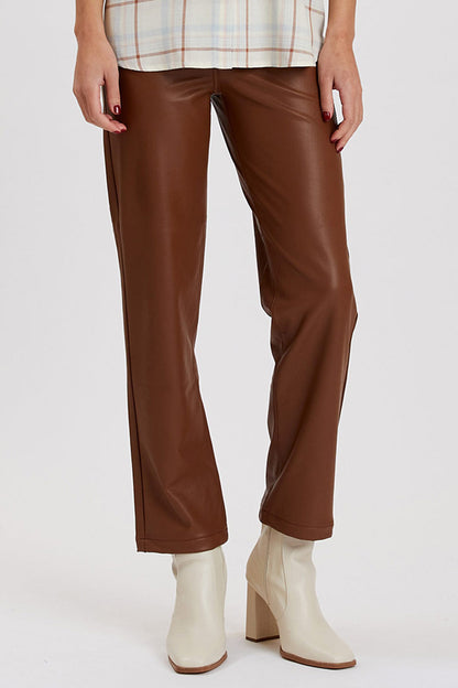 Point Zero Faux Leather Straight Leg Pants – BK's Brand Name Clothing