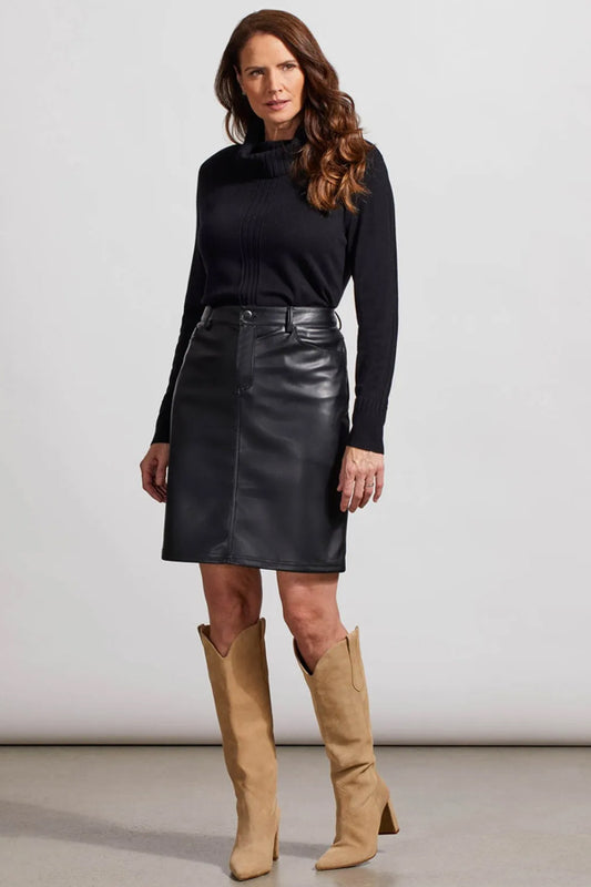 Tribal Faux Leather Skirt