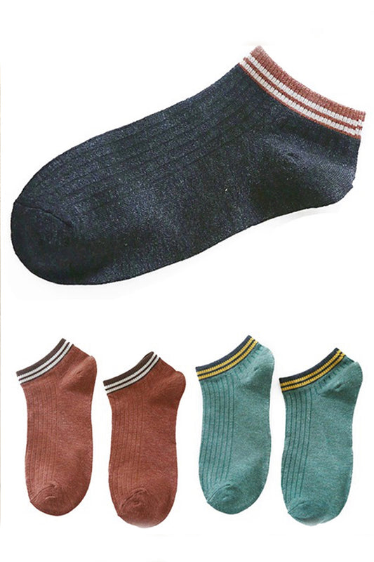 BK Lined Print Ankle Socks