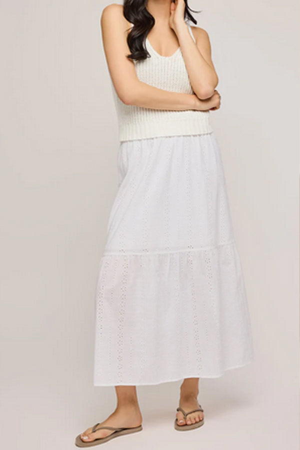 Gentlefawn Madrid Eyelet Midi Skirt