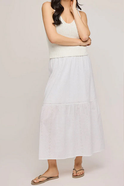 Gentlefawn Madrid Eyelet Midi Skirt