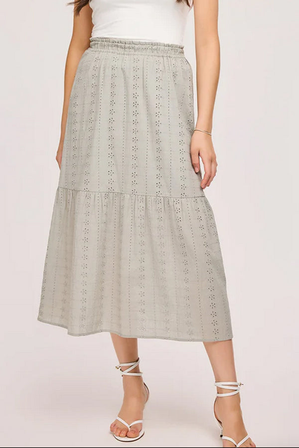 Gentlefawn Madrid Eyelet Midi Skirt
