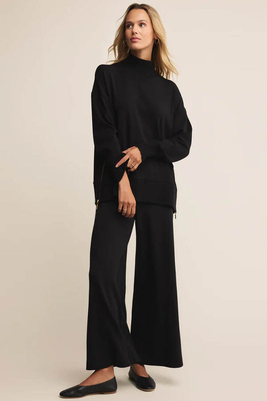 Z Supply Sable Luxe Mock Neck Top