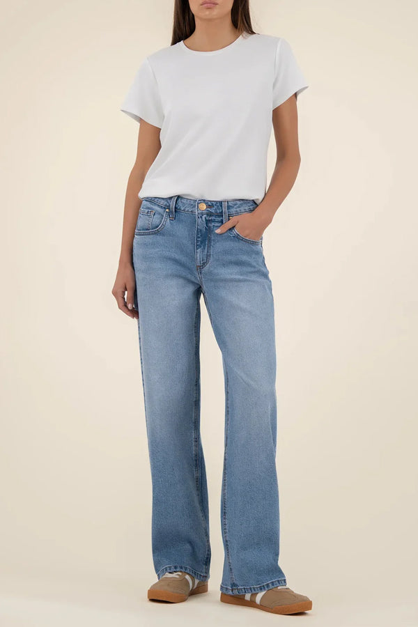 Kut Selena Low Rise Baggy Straight Leg Jean