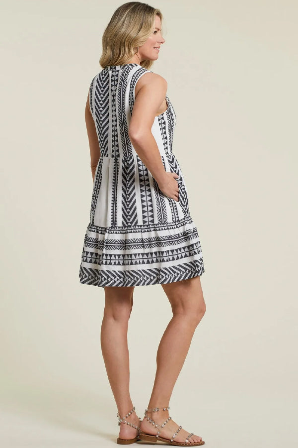Tribal Lined Cotton Dress