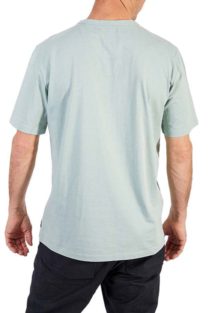 Silver Acid Wash Henley Tee