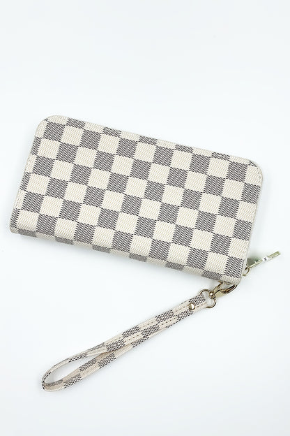 BK Brand Checkered Wallet
