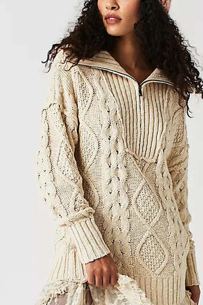 Free People Driftwood Cable Polo