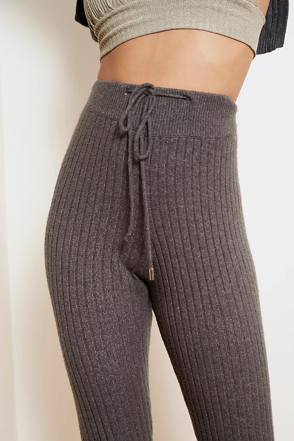 Free People Around the Clock Neutral Taupe Ribbed Jogger Pants Small Tan -  $35 (56% Off Retail) - From Alana