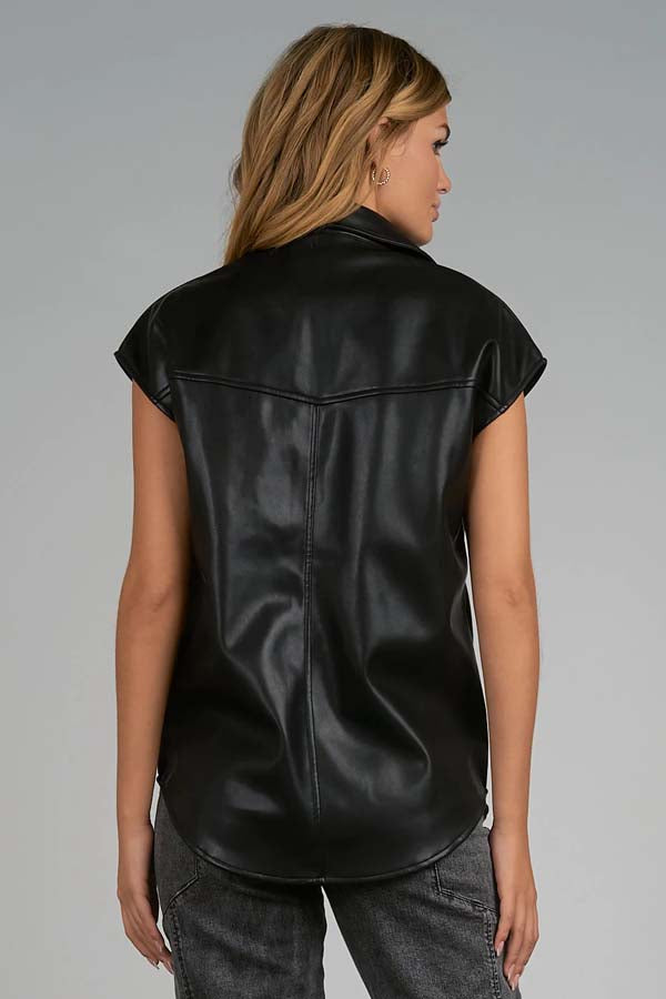 Elan Florence Faux Leather Vest