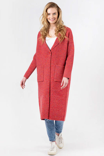 Lyla & Luxe Jimmi Red Marble Coat