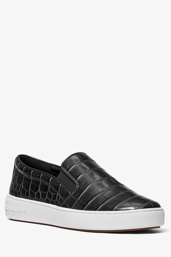 Michael Kors Keaton Crocodile Embossed Slip-On Sneaker