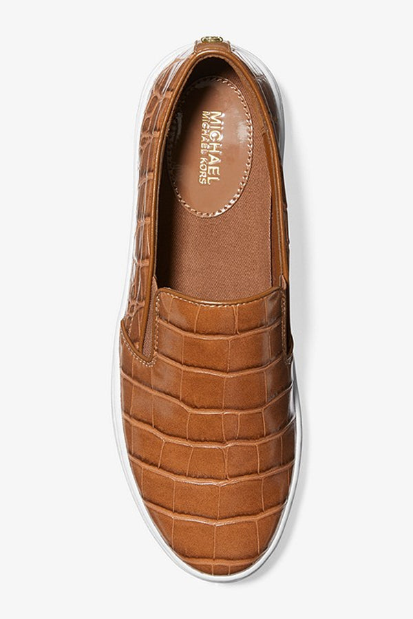 Michael Kors Keaton Crocodile Embossed Slip-On Sneaker