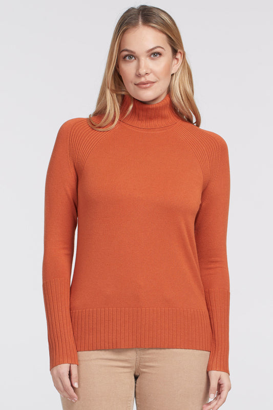 Tribal Soft Rib Turtleneck Top