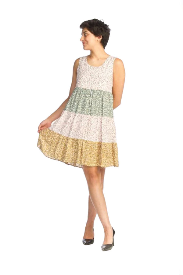 Papillon Patchwork Floral Tiered Dress – BK's Brand Name Clothing